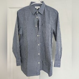 Calvin Klein Navy Checkered Button Down Shirt